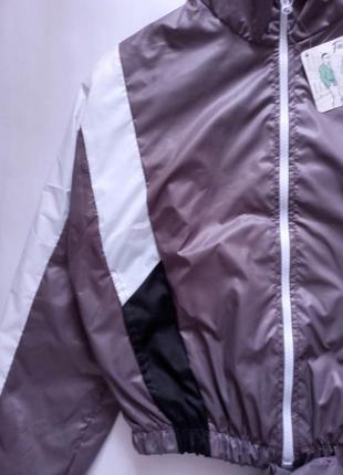 Новый спорт костюм укороченная куртка плащёвка цвет антрацит спорт штаны2 фото