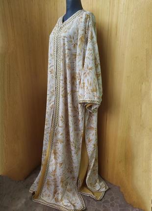 Нарядное длинное платье двойка в этно стиле оверсайз / галабея3 фото
