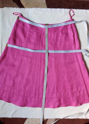 100%лен юбка  с мережкой  laura ashley5 фото
