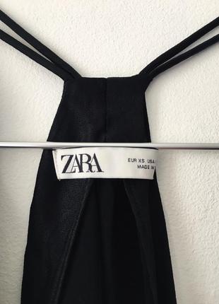 Річний сатиновий топ з вузлом на боці zara чорний шовковий топ на тонких бретельках10 фото