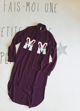 Сорочка сукня жіноча віскоза з паєтками совами