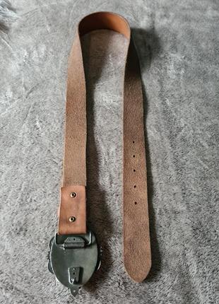 Женский кожаный ремень с декоративной пряжкой schmuck art