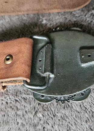 Женский кожаный ремень с декоративной пряжкой schmuck art