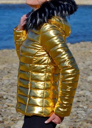 Супер модна золотиста курточка boohoo 💖💖💖3 фото