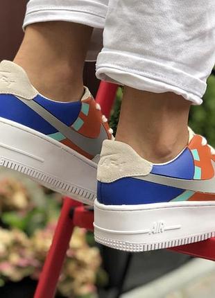 nike sandals air force 1🆕шикарні жіночі кросівки🆕шкіряні різнокольорові кеди найк аір форс3 фото