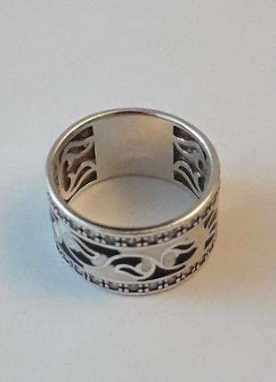 Серебряное кольцо в эмалях3 фото