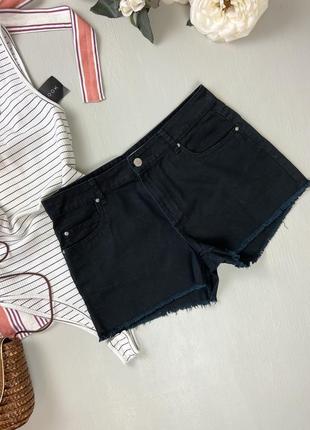 Черные джинсовые шорты с необработанным низом denim co