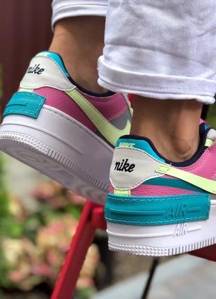 Nike air force 1🆕шикарні жіночі кросівки🆕шкіряні різнокольорові кеди найк аір форс3 фото