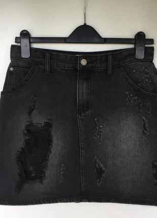 Рвана джинсова спідниця-трапеція glamorous9 фото