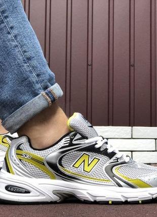 New balance 530🆕дихаючі чоловічі літні кросівки🆕легкі сірі/жетлые нью баланс