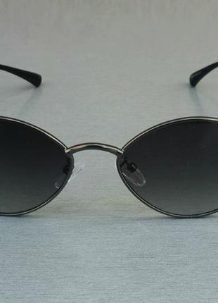 Очки в стиле cartier  унисекс солнцезащитные модные узкие черные с градиентом в металле2 фото