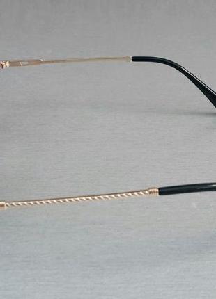 Cartier очки унисекс солнцезащитные модные узкие темно серый градиент в золотом металле3 фото