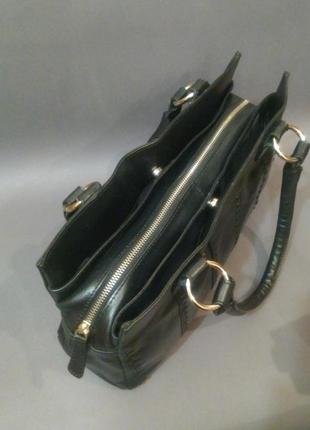 Роскошная деловая кожаная сумка m&s genuine leather3 фото