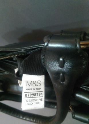 Роскошная деловая кожаная сумка m&s genuine leather8 фото