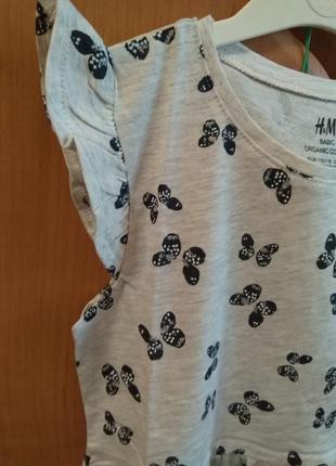 Платьице, сарафан  h&m  бабочками на 4-6 лет5 фото