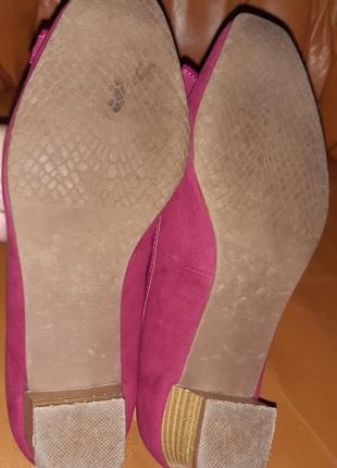 Рожеві туфлі clarks р4-37 еко замша3 фото