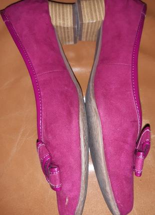 Рожеві туфлі clarks р4-37 еко замша2 фото