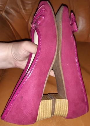 Рожеві туфлі clarks р4-37 еко замша4 фото