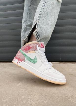 Жіночі кросівки nike air jordan 1 retro ice cream6 фото