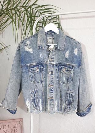 Джинсовка в винтажном стиле. джинсовая курточка. джинсовая курточка оверсайз3 фото
