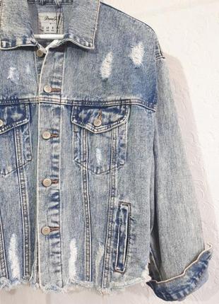 Джинсовка в винтажном стиле. джинсовая курточка. джинсовая курточка оверсайз4 фото