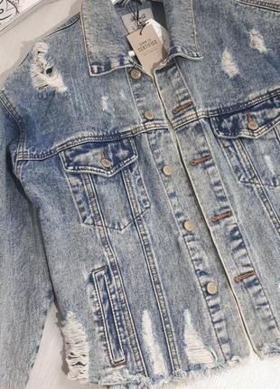 Джинсовка в винтажном стиле. джинсовая курточка. джинсовая курточка оверсайз6 фото