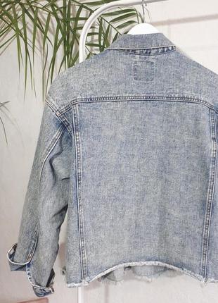 Джинсовка в винтажном стиле. джинсовая курточка. джинсовая курточка оверсайз8 фото