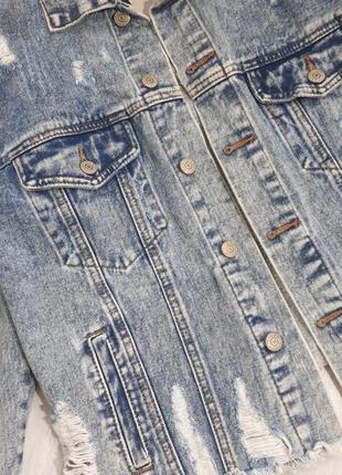 Джинсовка в винтажном стиле. джинсовая курточка. джинсовая курточка оверсайз7 фото