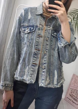 Джинсовка в винтажном стиле. джинсовая курточка. джинсовая курточка оверсайз10 фото