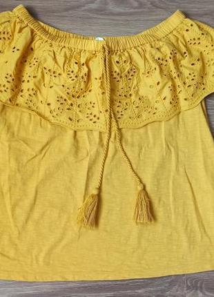 Блузка з відкритими плечима, пензликами і воланом falmer heritage