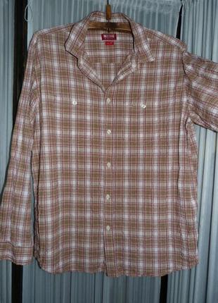 Рубашка клетка mustang xl