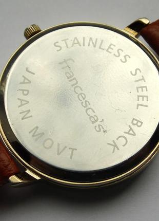 Francesca's годинник з сша з вузьким шкіряним ремінцем механізм japan10 фото