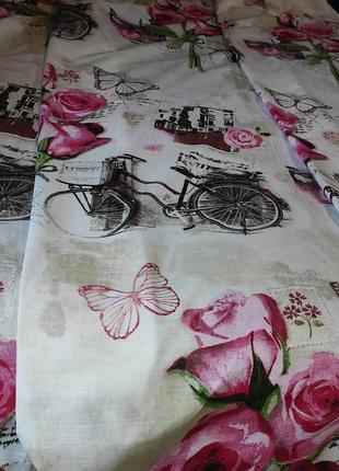 Простыни на резинке - велосипеды и розы, все размеры, быстрая отправка3 фото