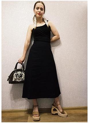 Юбка миди от talbots лён котон низ прошва ажур выбитый м ка