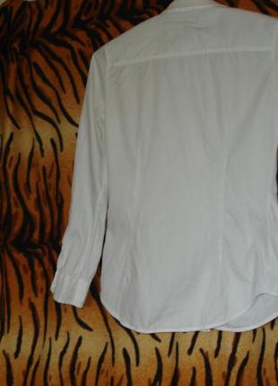 Супер рубашка белоснежная"zara basic"р.xs,100%коттон,испания.7 фото