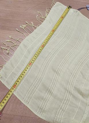 Легкий тонкий шарф, палантин, платок, лаура эшли, laura ashley, желтый7 фото