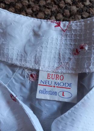 Белоснежная легкая блузка с вышивкой4 фото
