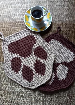 Комплект прихваток "чьи лапки?"