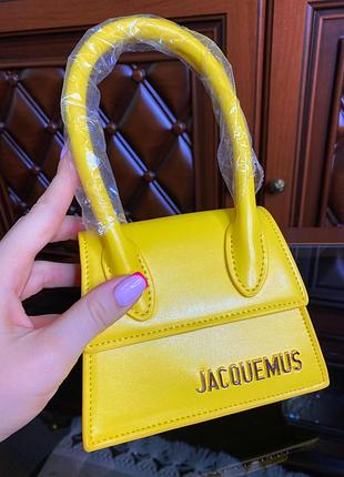 Желтая jacquemus брендовая мини сумочка маленькая сумка через плече клатч кросс боди