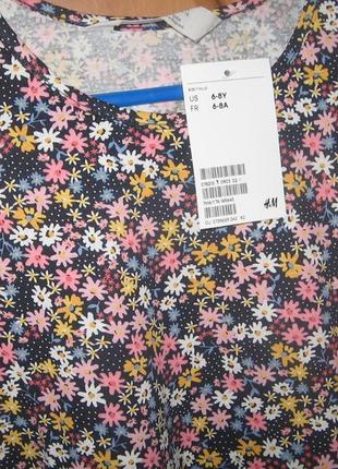 Платьице-сарафан фирмы h&m мелкими цветами размер 6-8 года рост 122/1285 фото