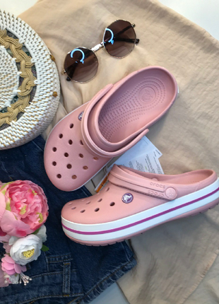 Сабо кроксы crocs crocband pearl2 фото