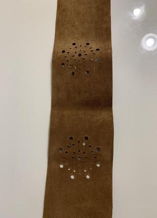 Широкий шкіряний ремінь замшевий пояс розмір м l