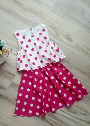 Платье в горошек,летнее платье хлопок 100%