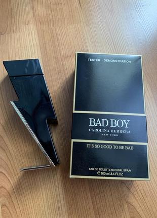 Чоловічі духи ch carolina herrera bad boy 100 ml tester.