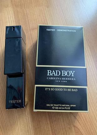 Мужские духи ch carolina herrera bad boy tester 100 ml.2 фото