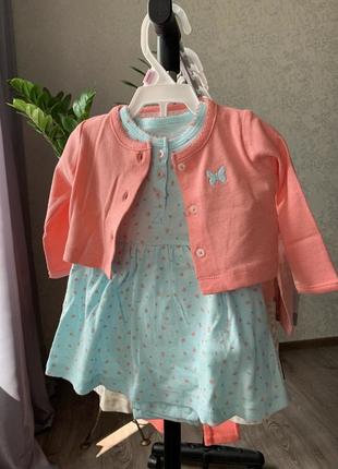 Дитяча літня сукня боді картерс для дівчинки/дитяче плаття на дівчинку з болеро літній фірми сarters/carter ' s/боді