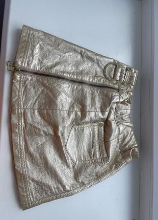 Спідниця шкіряна золота дитяча