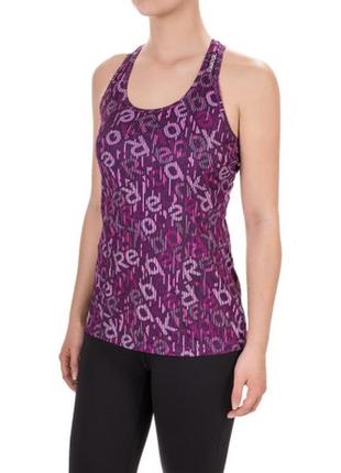 Спортивная майка reebok dynamic logo-print tank top racerback