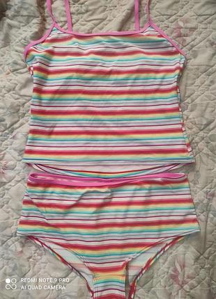 Яскравий стильний купальник танкіні майка і плавки полушортики в басейн або пляж
