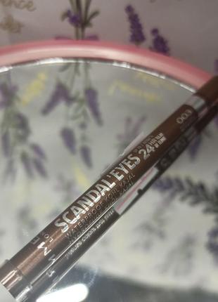 Олівець для очей rimmel scandaleyes waterproof коричневий джерело: